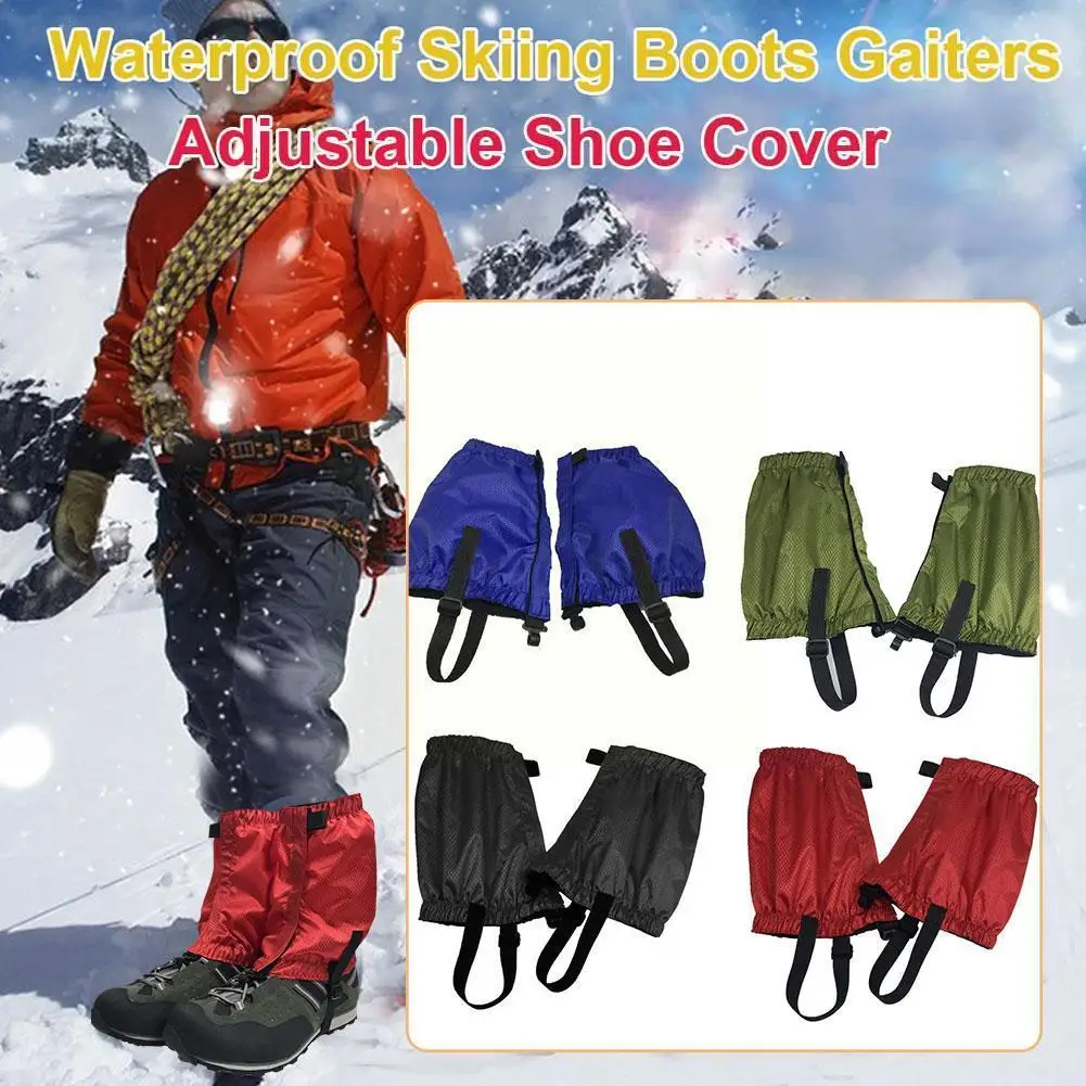 

1 Pair Of Outdoor Hiking Anti-snow Leggings Adjustable Leggings Outdoor Travel Equipment Waterproof G9P2
