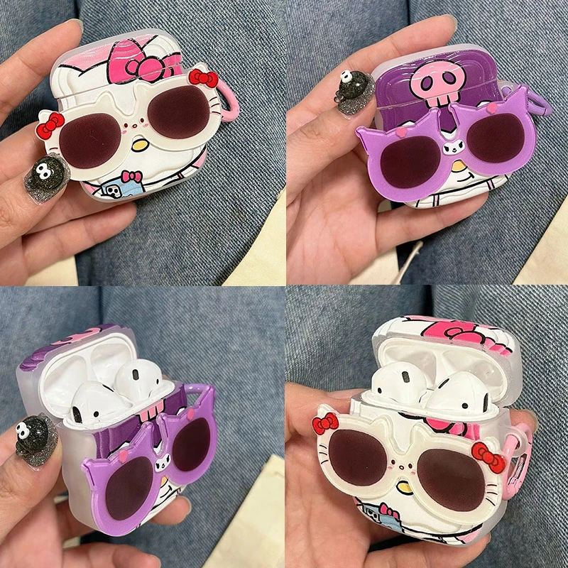 Bluetooth-гарнитура Hello Kitty, защитный чехол, Мультяшные наушники Sanrio Kuromi Airpodspro2 поколения Iphone3, Новинка