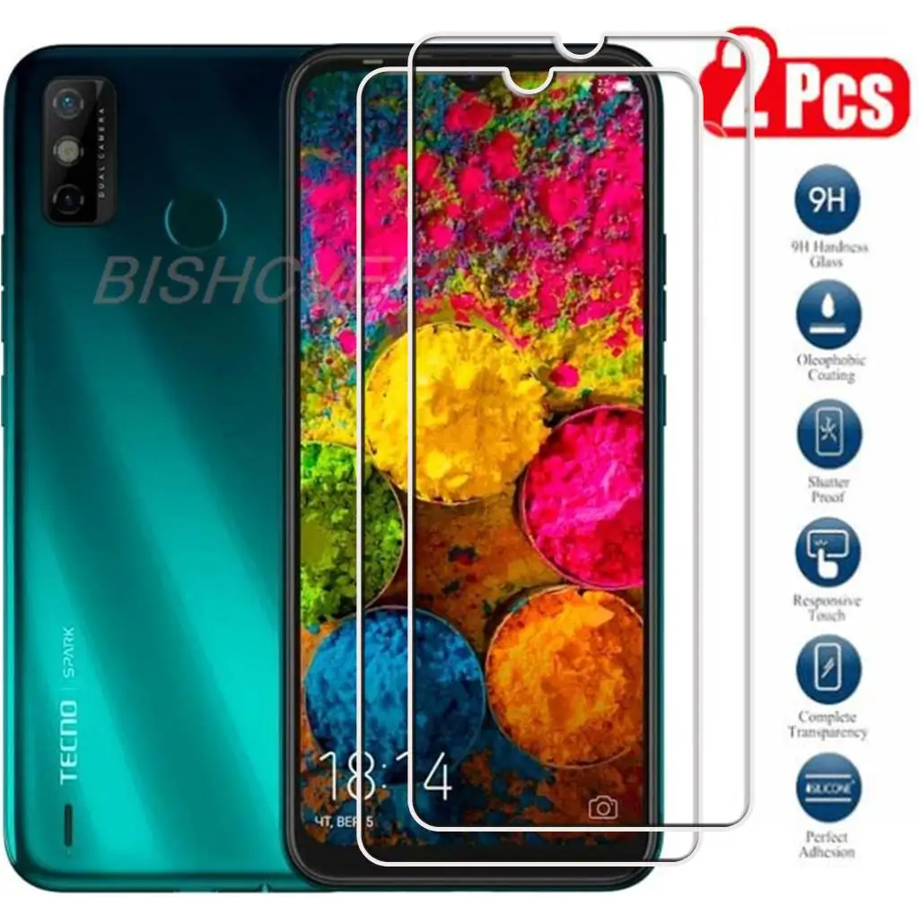 Закаленное стекло для Tecno Spark 6 Go 2020 6,52 