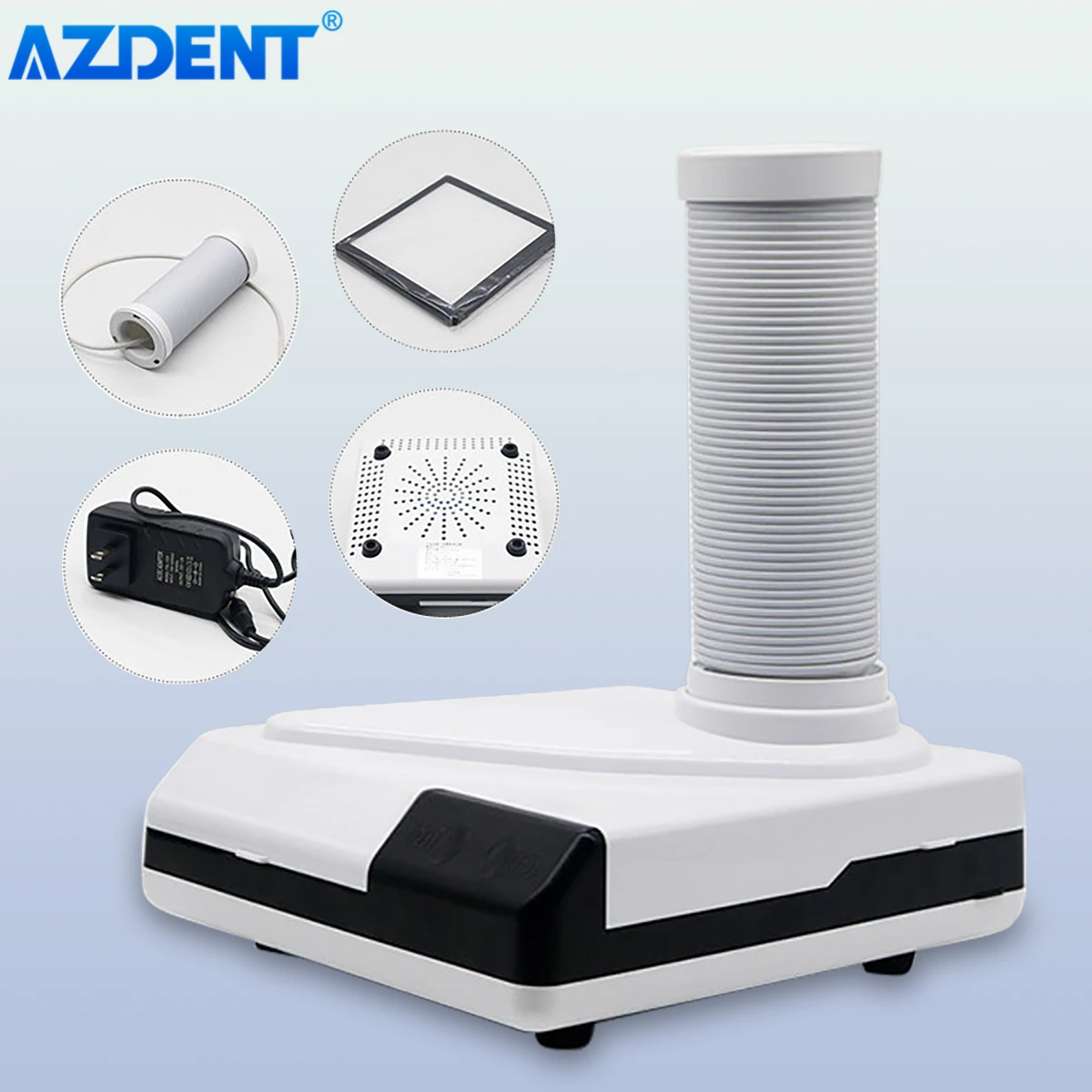 AZDENT Dental Dust Collector LED Light Extractor Desktop Vacuum Cleaner Lab Equipment Suction Machine for Polishing |