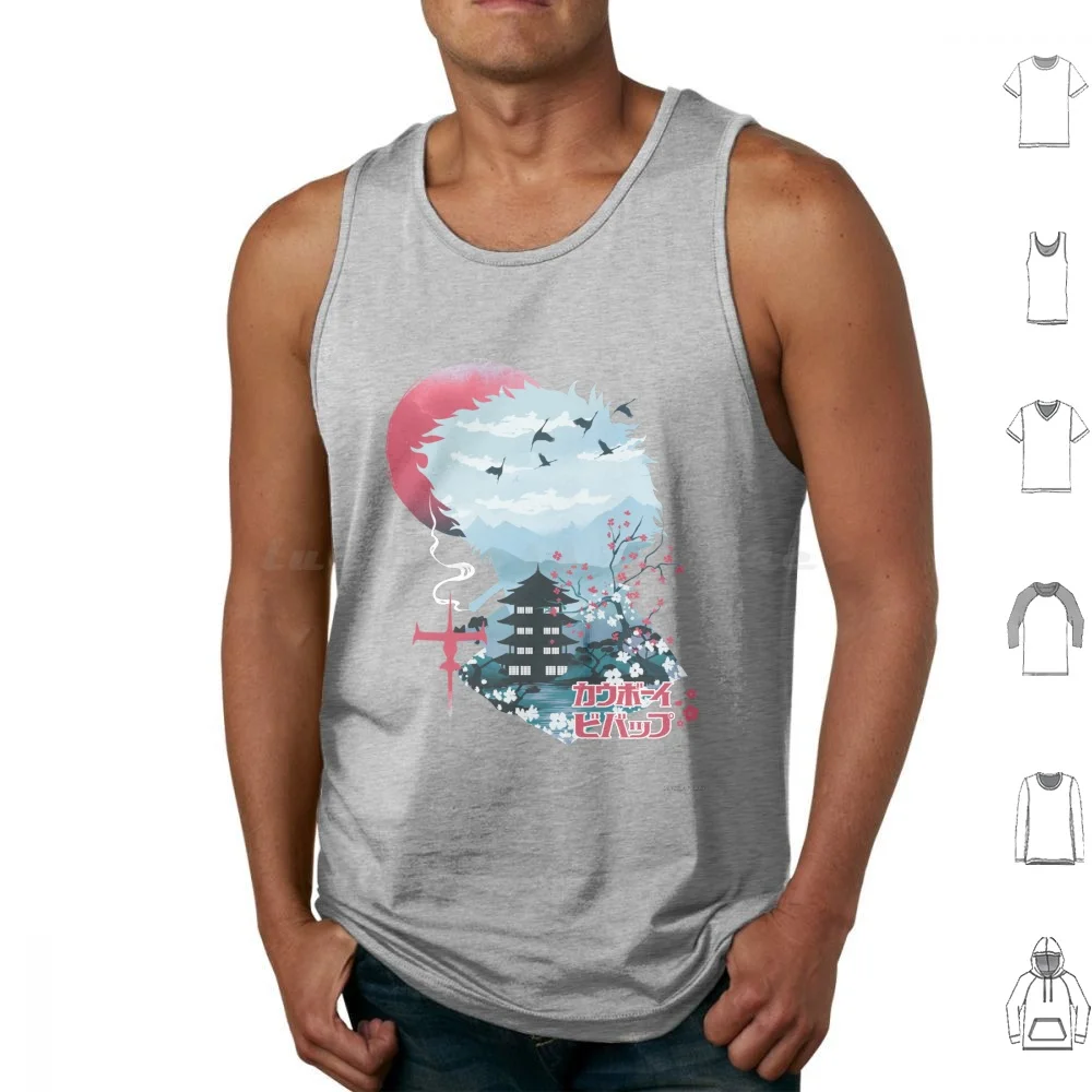 Ковбойские майки Ukiyo E Space жилет без рукавов ковбойская космическая Аниме Манга