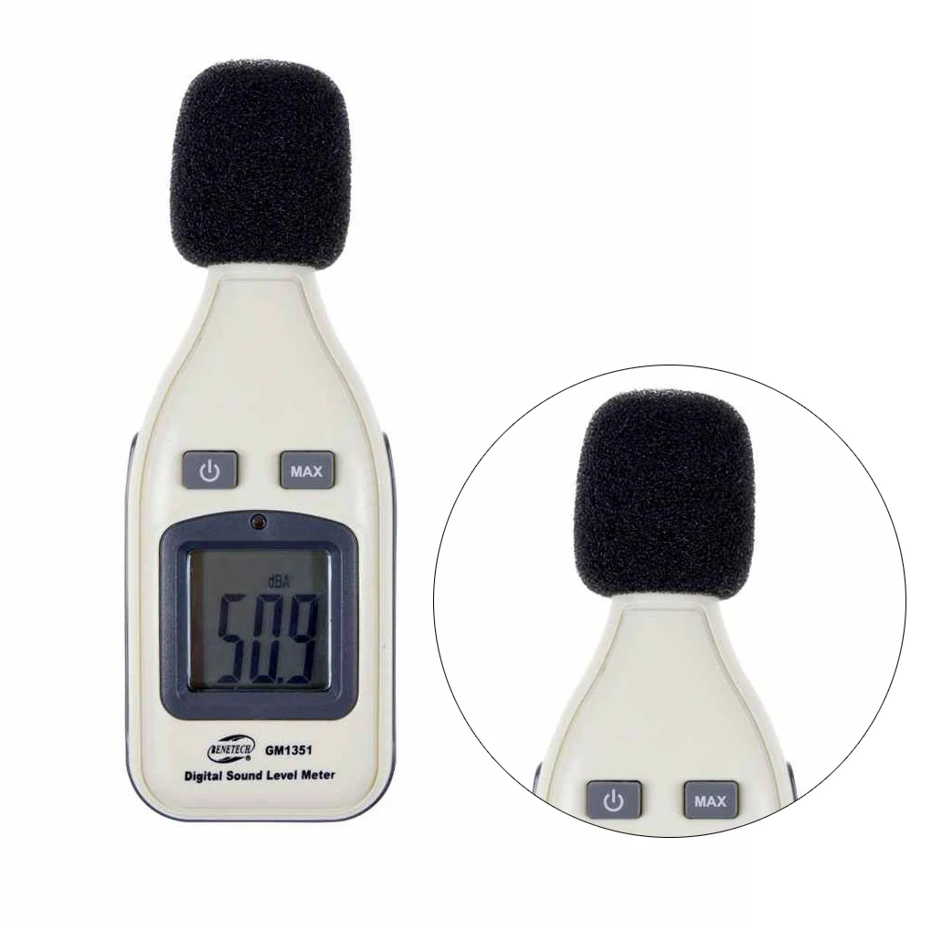 

BENETECH GM1351 Digital Sound Level Meter Decibel Logger Tester 30-130dB Noise in Decibels LCD Analyzer Tester