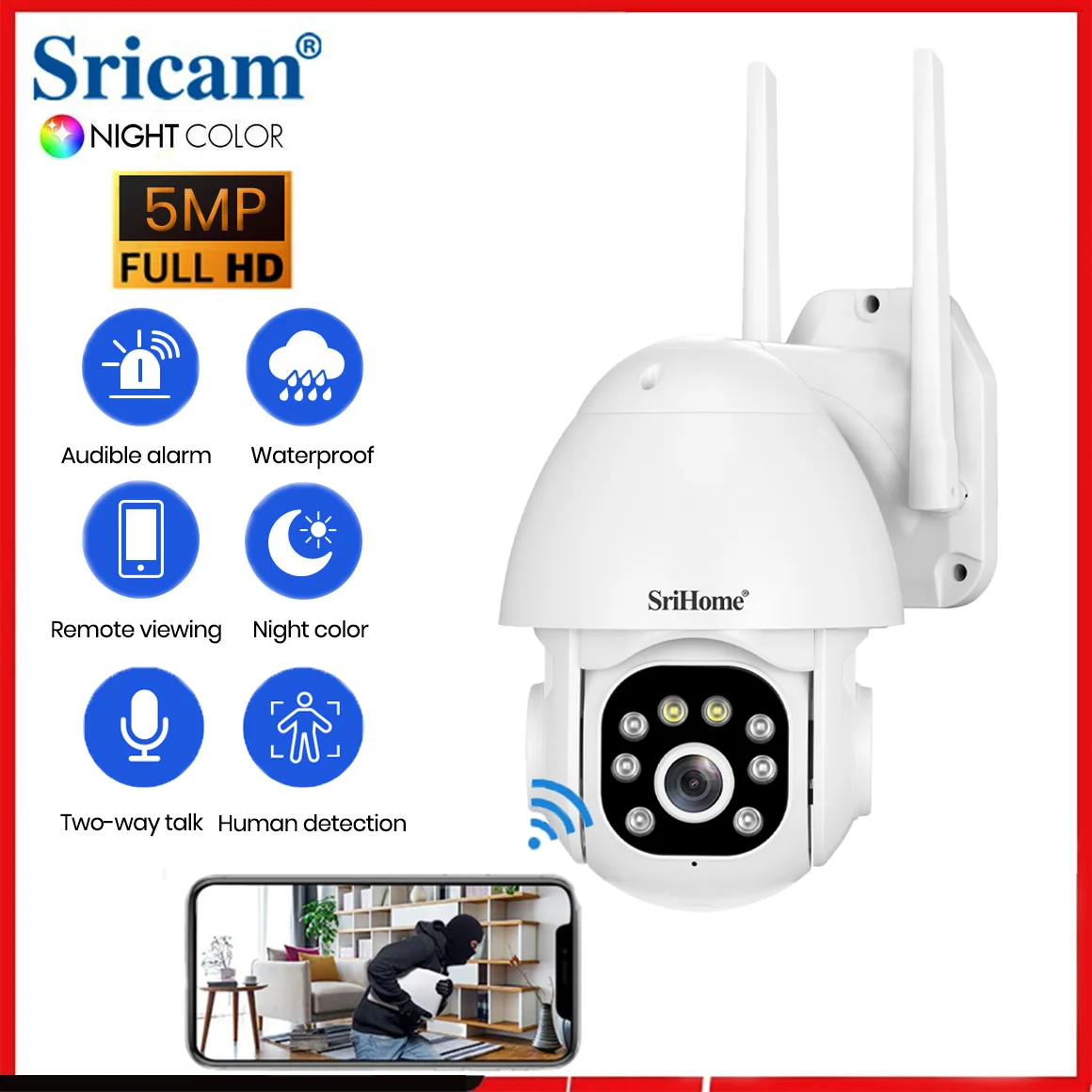 Sricam SP039 Surveillance Cameras With Wifi Security Protection Security Wireless Outdoor ip Camera Wifi Surveillance Cameras