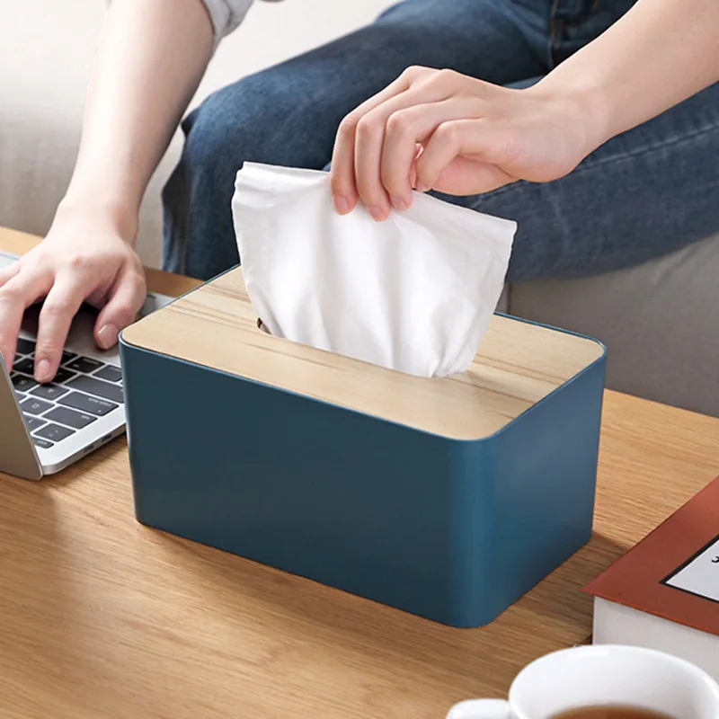 

Eco-friendly Simple Living Room Tissue Box Removable Living Room Creative Tea Restaurant Coffee Table Storage Box Tissue Case