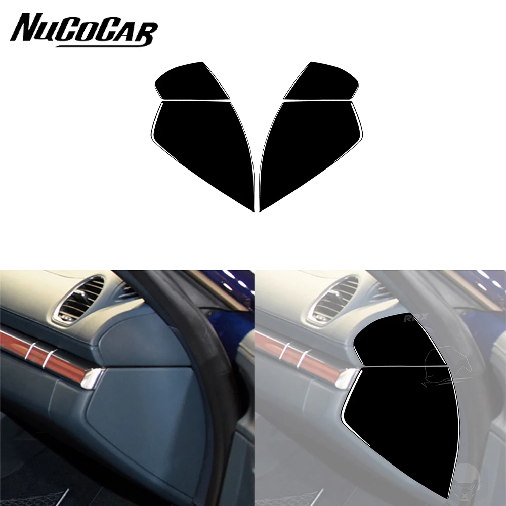 

For Porsche Boxster Cayman 718 982 2016-2022 Piano Black Front Slot Trim Sticker Car Interior Accessories Decorative Stickers