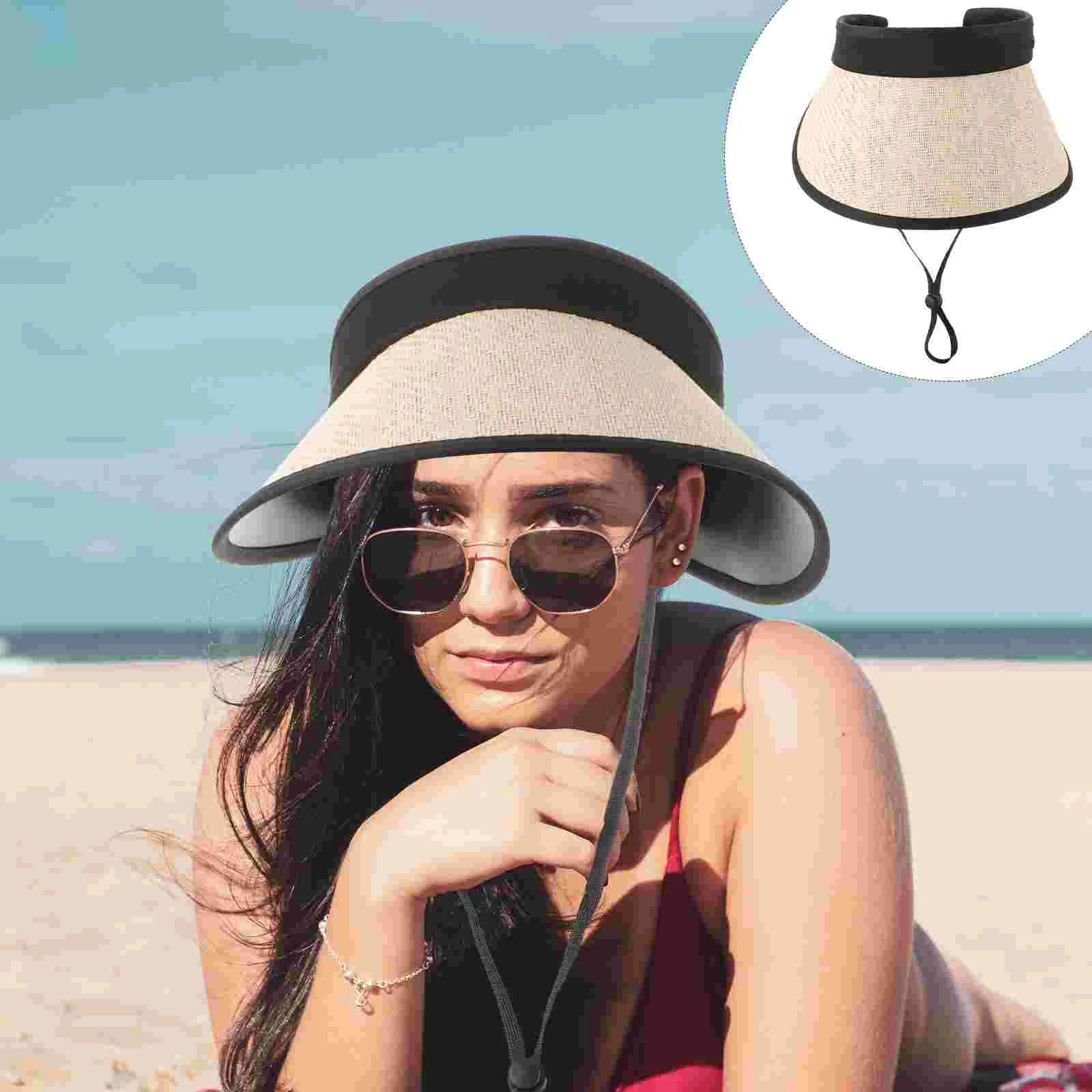 Ponytail Travel Foldable Hat For Women Sunshade Hat for Outdoor Summer Sun Beach