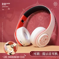 game genshin impact klee zhong li cosplay fashion wireless bluetooth headset comfortable stereo foldable gaming headphones gifts
