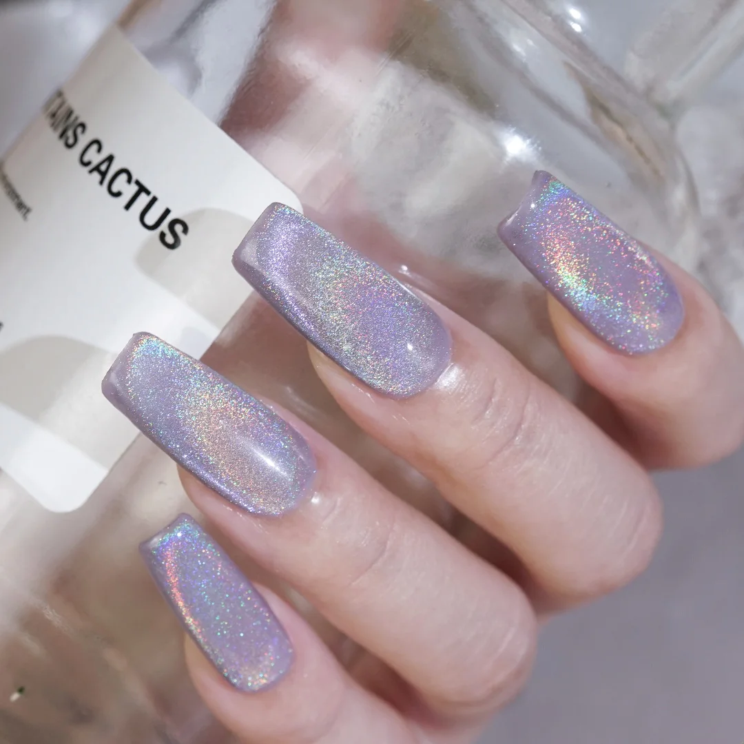 Верхнее покрытие кошачий глаз Гель-лак Лазерная Радуга галактика