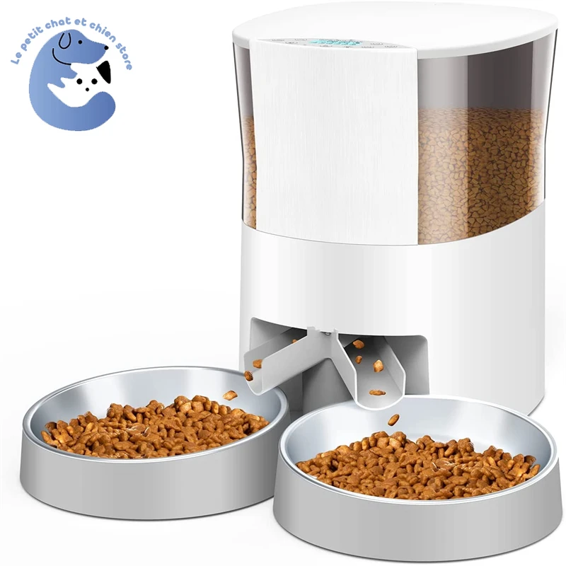 

HoneyGuaridan Automatic Cat Feeder Pet Food Dispenser Timed Cat Feeder, Portion Control, Distribution Alarms and Voice Recorder