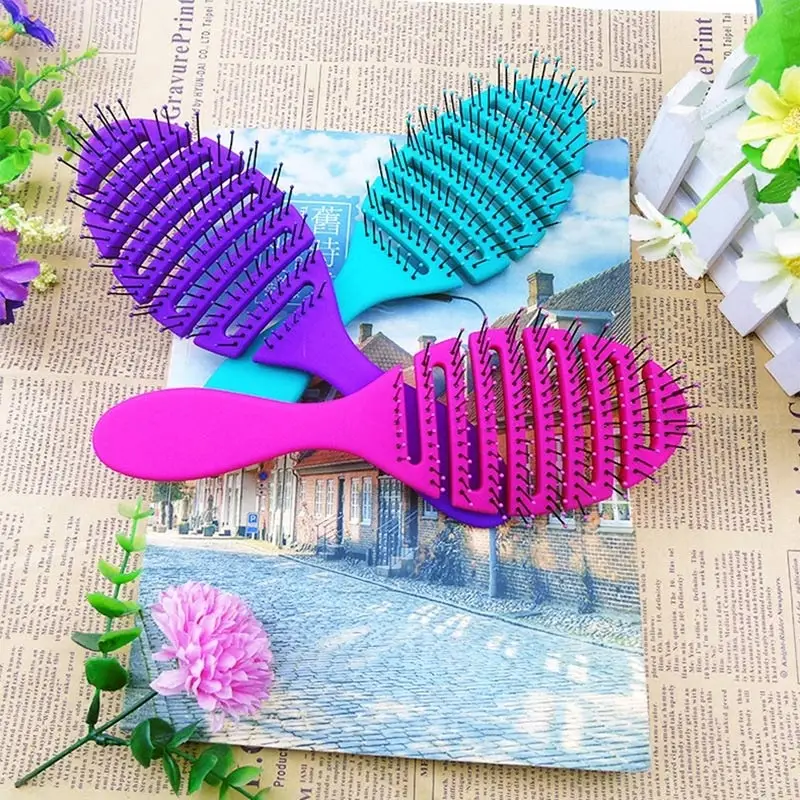 Щетка Wet Brush Pro Flex Dry гребень изогнутой формы массажная расческа пушистой для