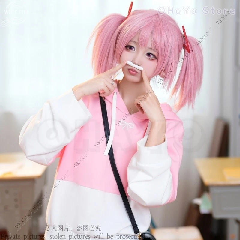 Аниме Puella Magi Cos Madoka Magica Косплей Kaname Tomoe Mami Akemi Homura Sakura Kyoko Miki Sayaka Костюм Парик Daily