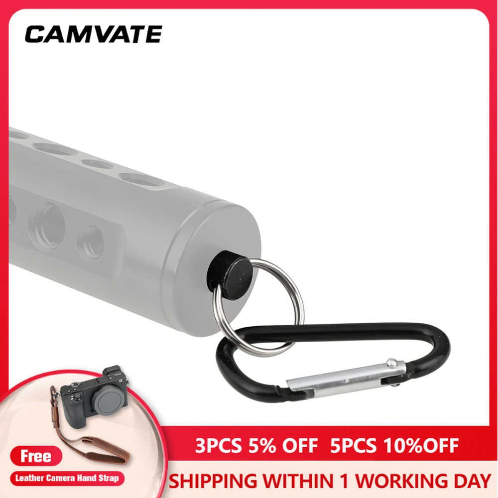 

CAMVATE Portable Universal Split Ring With 1/4"-20 Thread Screw Bolt For Camera Cheese Handle Grip /Tripod /Quick Release Plate