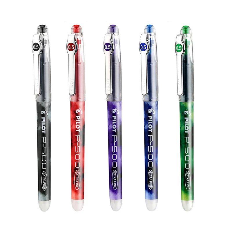 

1PC P500 Black Gel Pen 0.5mm Straight Liquid Rolling Ball Pens Extra Fine Point Student Pen Smooth Student Writing Stationery