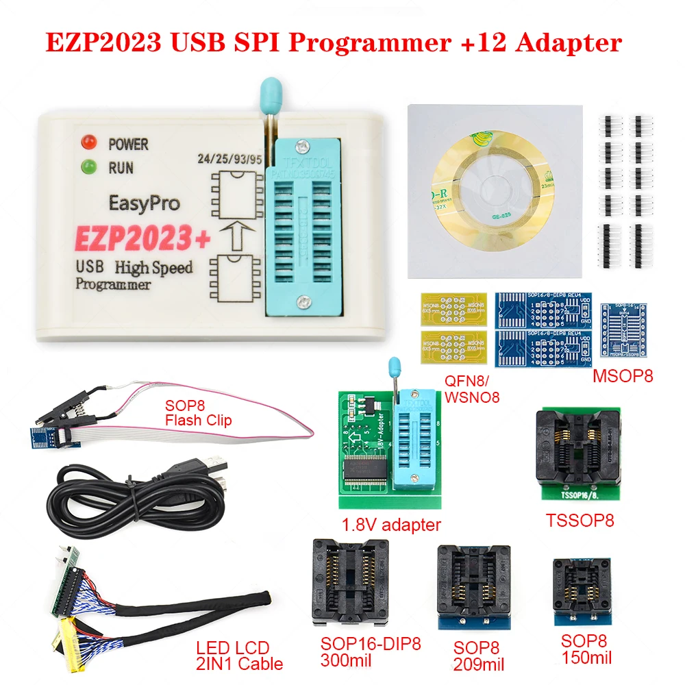 USB-программатор EZP2023 высокоскоростной программатор SPI EZP 2024 поддержка 24 25 93 95 EEPROM