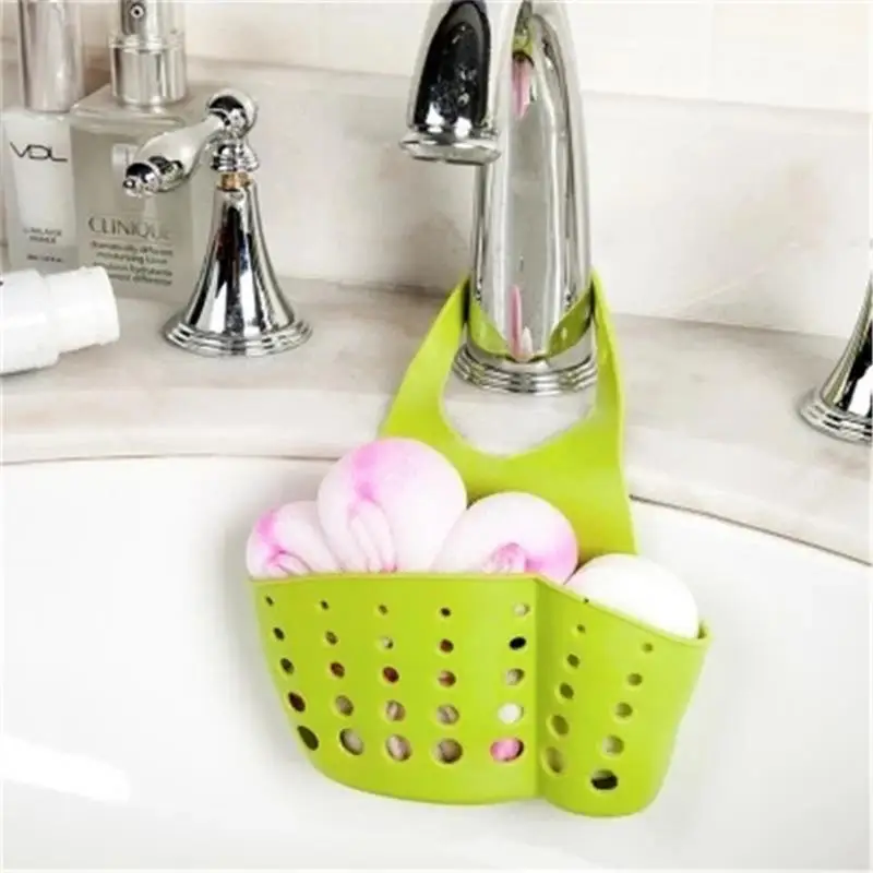 

4pcs Bathroom Storage Shelves Soap Sponge Drain Rack Sink Shelf Dish Drainer Hanging Drain Basket Bag Bath Kitchen Accessories