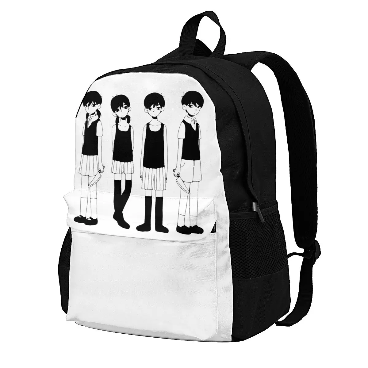 

Omori Twins Backpacks Video Game Female Large Nice Backpack Polyester University Bags