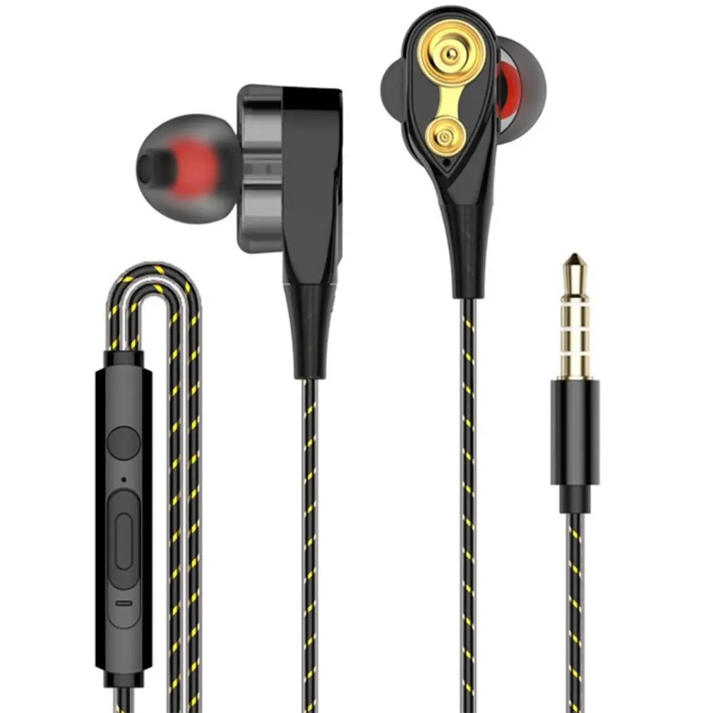 Z2 Rovtop Wired Earphone High Bass Dual Drive Stereo In-ear Earphones With Microphone Computer Earbuds For Cell Phone