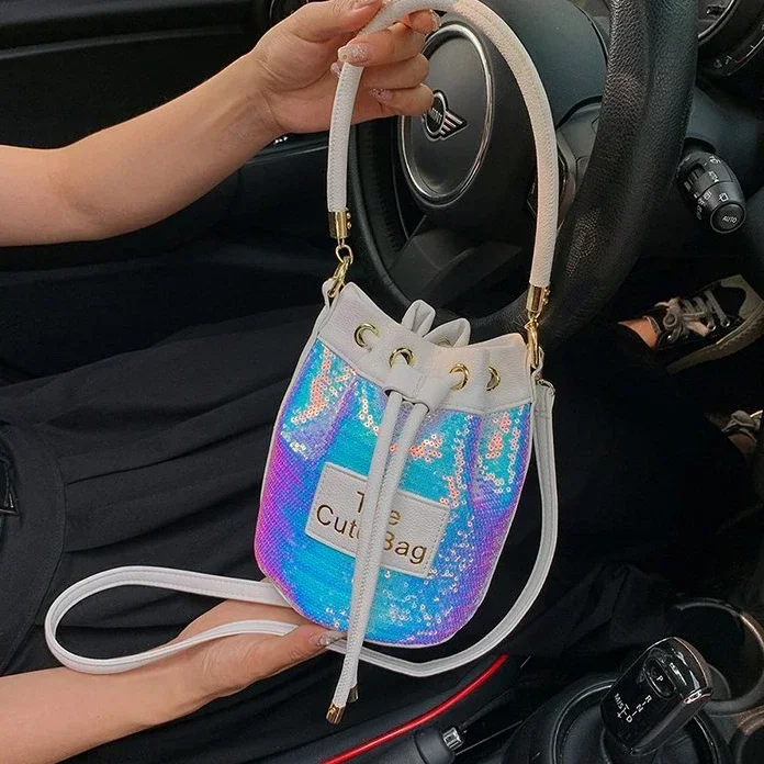 Новинка 2024 Повседневная Высококачественная женская сумка на шнурке плечо