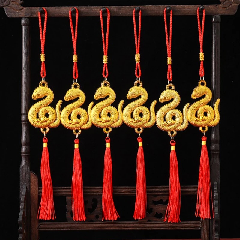 1 шт. 2025 год змеи позолоченный пластиковый Зодиак Змея кулон счастливый талисман