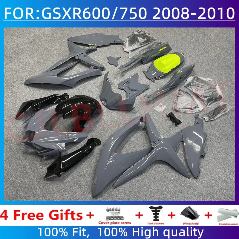 Фото Новый комплект обтекателей для мотоцикла ABS, подходит для GSXR600 750 08 09 10 GSXR 600 GSX-R750 K8 2008 2009 2010, комплект обтекателей серого цвета №1
