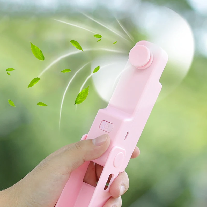 

Портативный мини-вентилятор с USB-портом, карманный складной многоразовый Электрический кулер, маленький Настольный