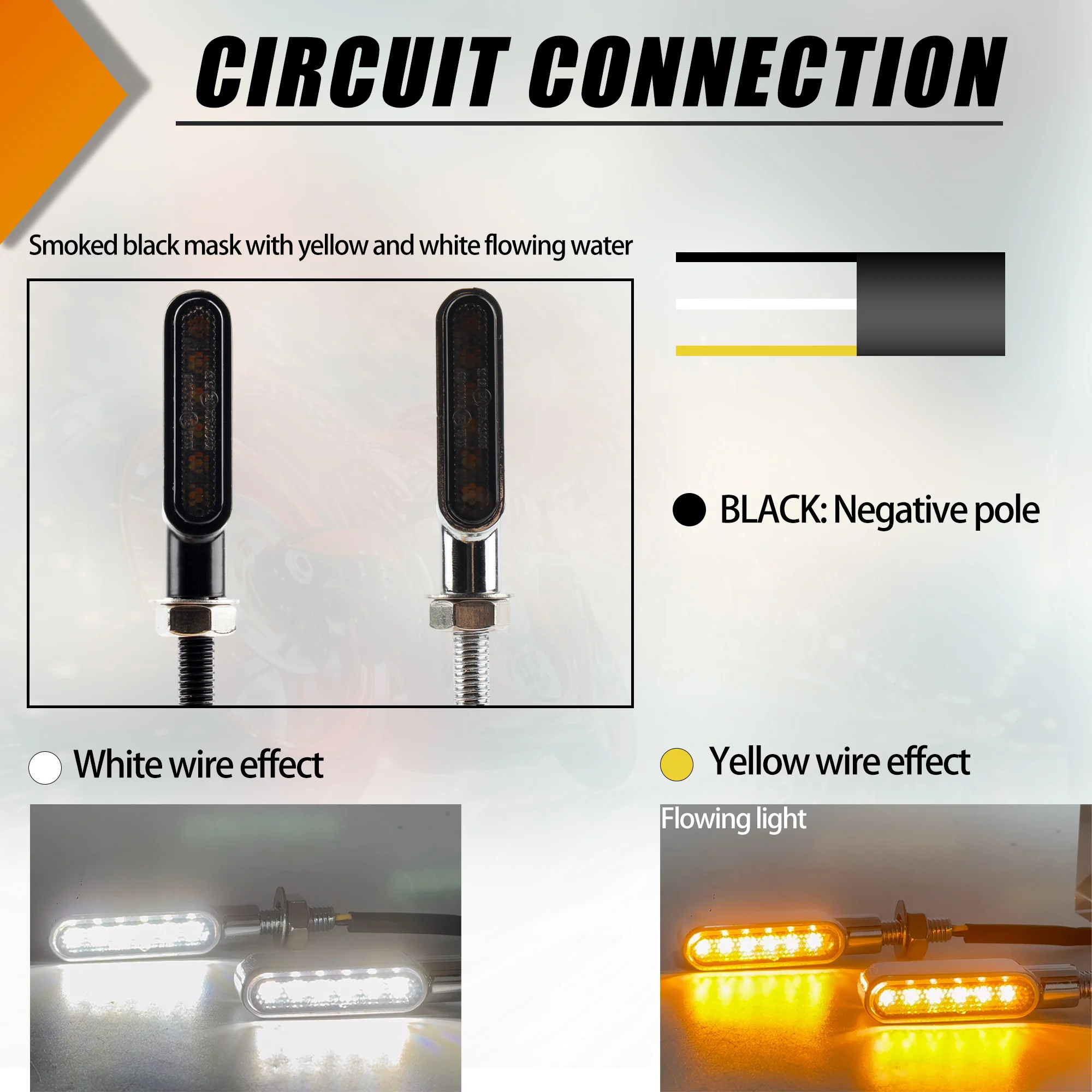 Светодиодный мини-сигнал поворота для мотоцикла мигающий сигнал желтого и