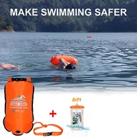 20l waterproof inflatable swimming dry bag with phone pouch open buoy tow float double air bags with waist belt water sport