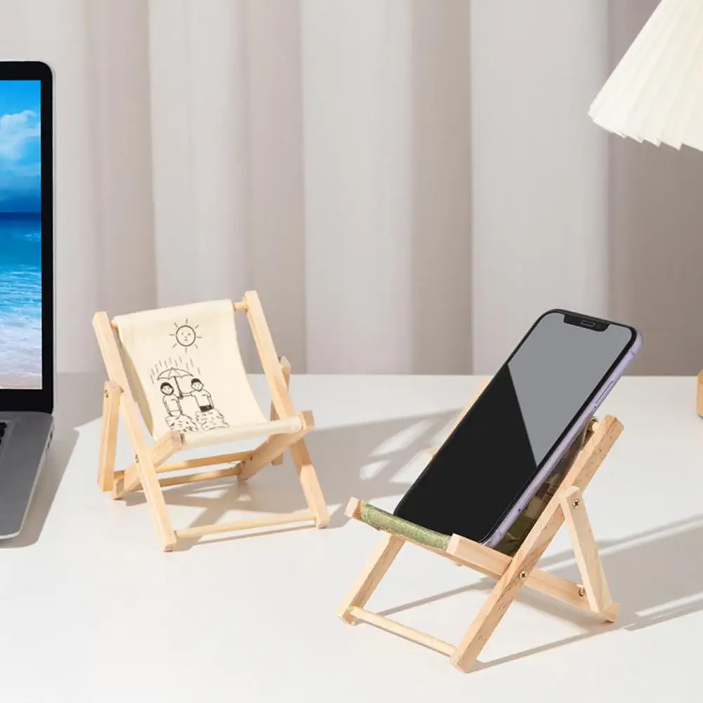 Phone Support Sturdy Phone Stand Strong Load Bearing Ornament  Convenient Beach Chair Type Desktop Tablet Cellphone Stand