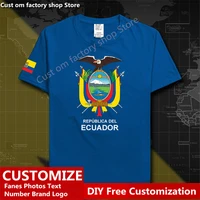 ecuador ecuadorian cotton t shirt custom jersey fans name number logo tshirt high street fashion hip hop loose casual t shirt