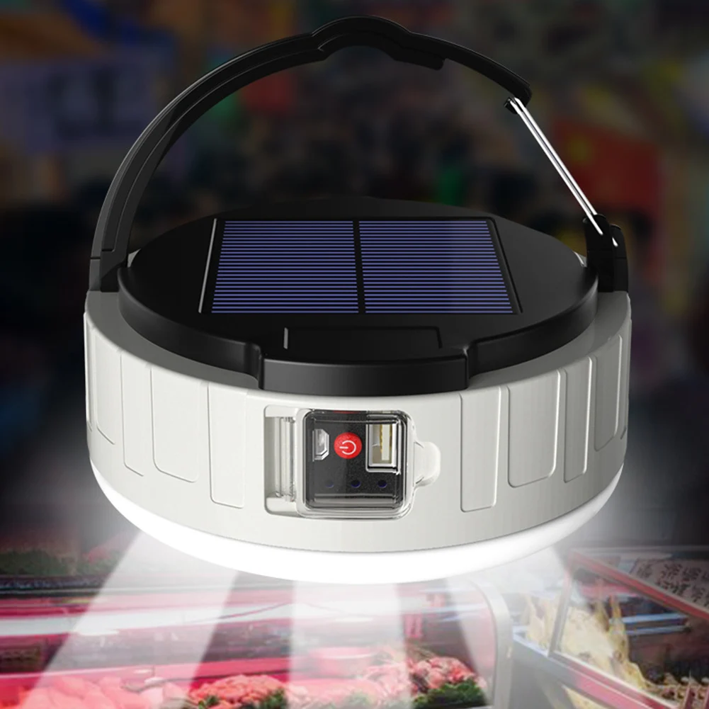 Светильник онарь для кемпинга на солнечной батарее с USB-зарядкой 3 режима - купить