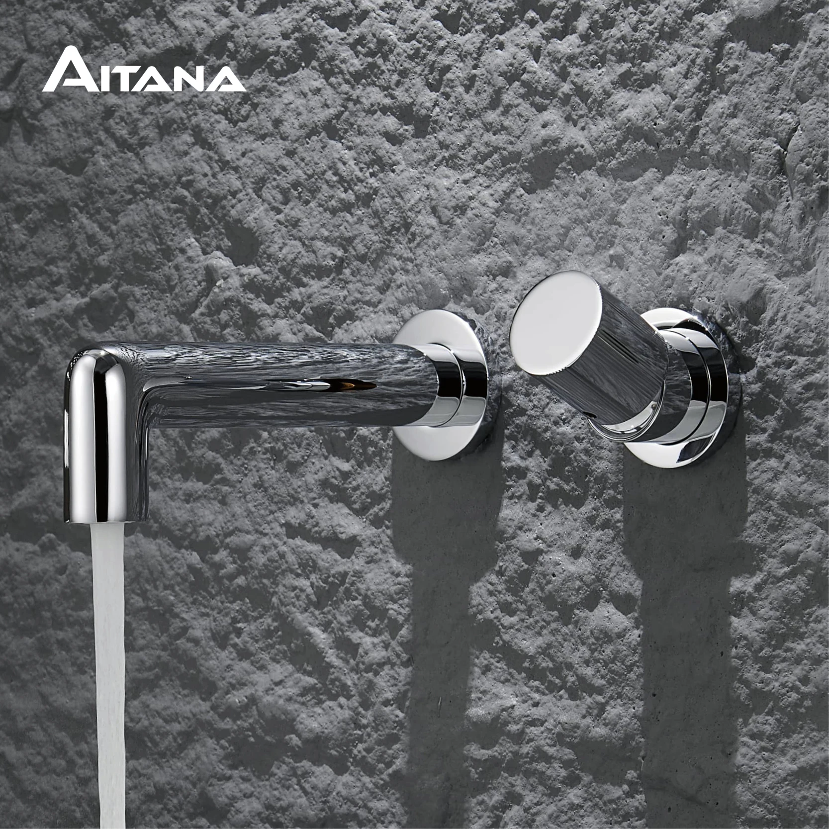 Роскошный хромированный латунный настенный смеситель aitaneдля ванной комнаты