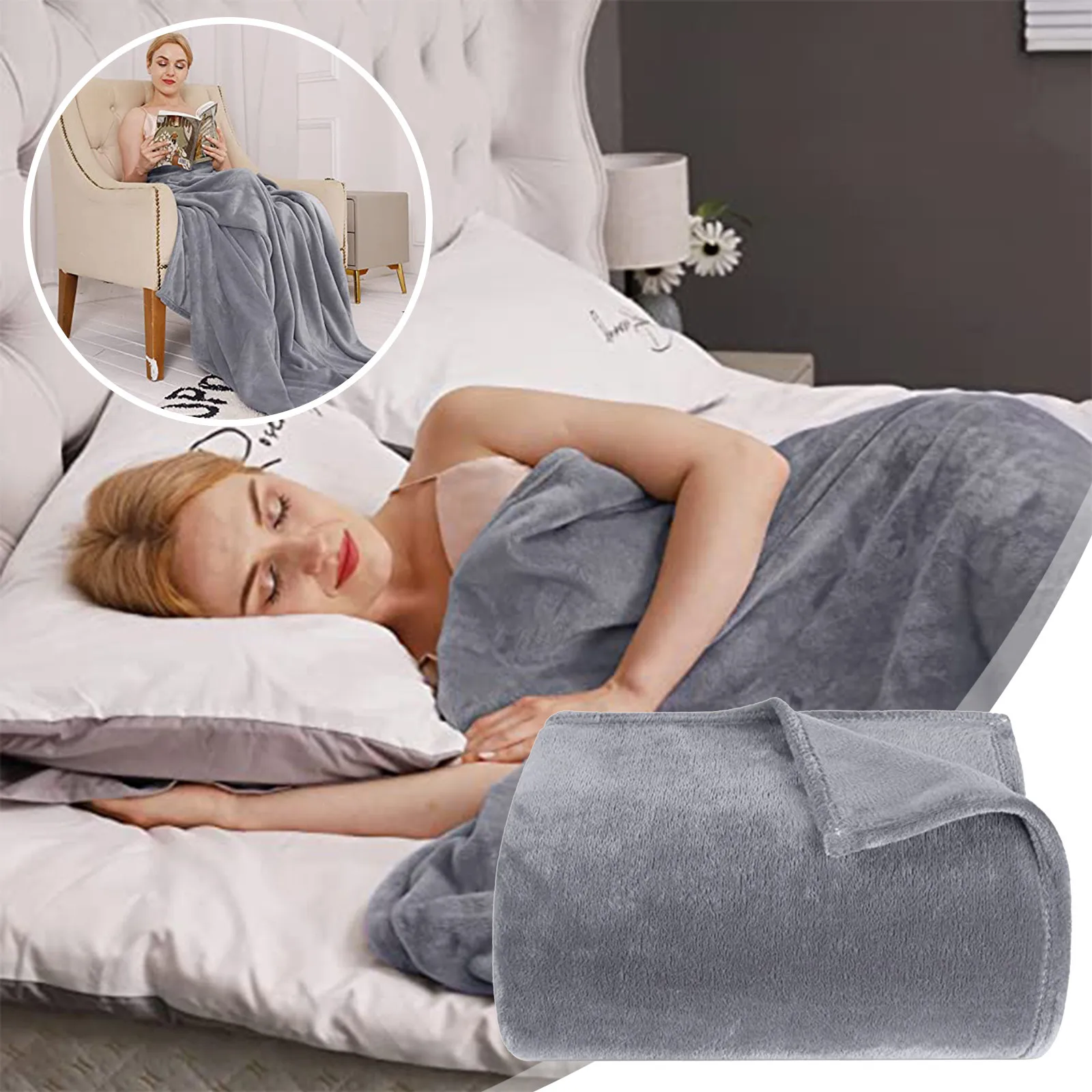 

Теплое фланелевое одеяло для зимы, мягкое одеяло для дивана, кровати, путешествий, однотонное женское одеяло, покрывало