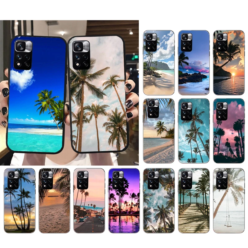 

Palm Tree Summer Beach Sea Phone Case for Xiaomi Redmi Note 12 Pro 11S 11 10 Pro 9Pro Note9 10S Redmi 10 9C 9A Funda