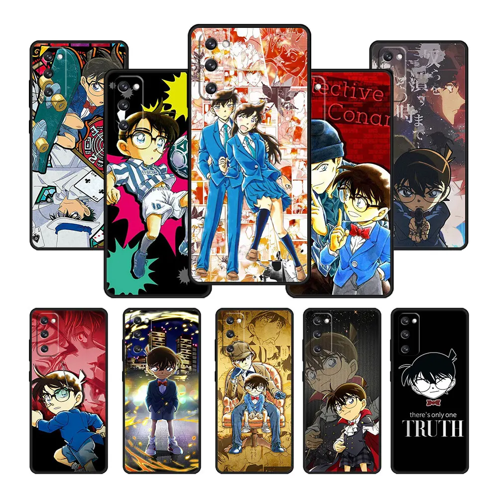 

For Samsung S7 Edge S21 Plus S22 Ultra 5G S10 Lite S9 S10e S8 S20 FE Note Silicon Cellphone Detective Conan Phone Coque