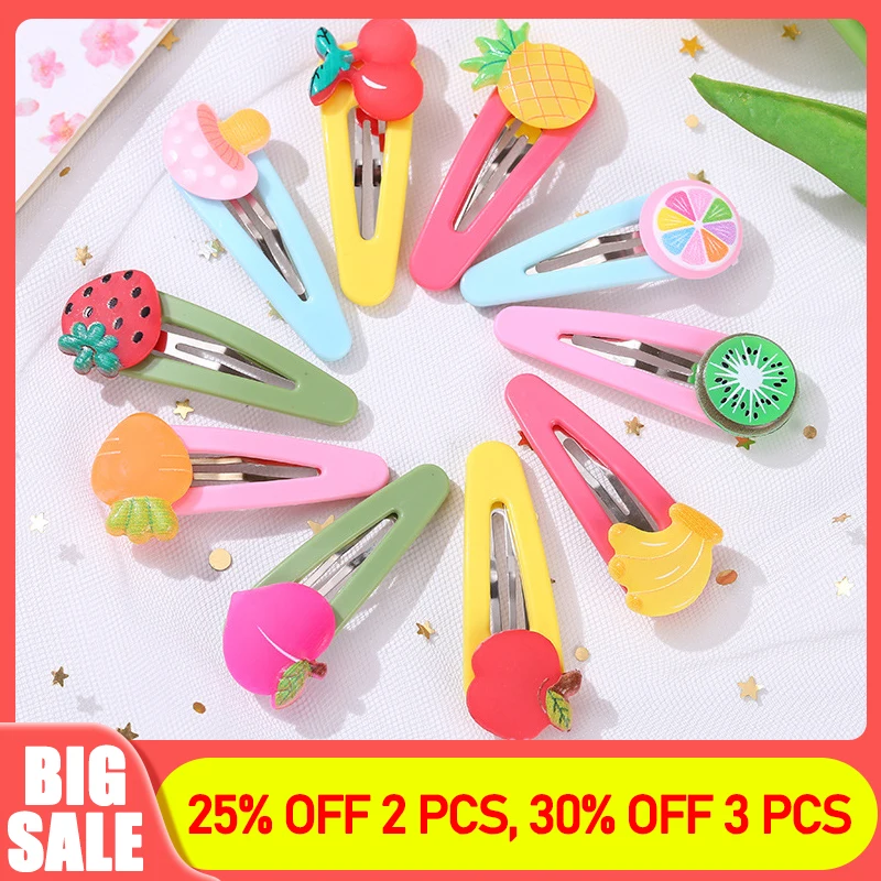 

Заколки для волос для девочек, с милыми мультяшными животными, заколки для волос с фруктами