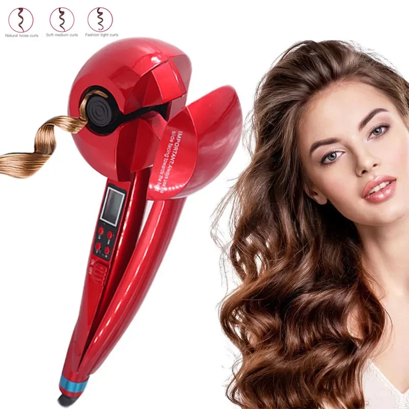 

Auto Rotating Ceramic Hair Curler Automatic Curling Iron Styling Tool LED Displa Hair Iron Curling Wand Air Spin and Curl Waver