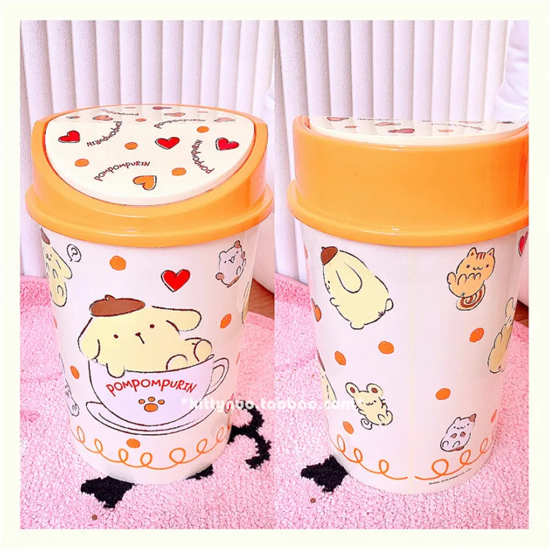 Мультяшный аниме Kt Cat My Melody Purin Dog Kuromi Cinnamoroll Настольный откидной мусорный