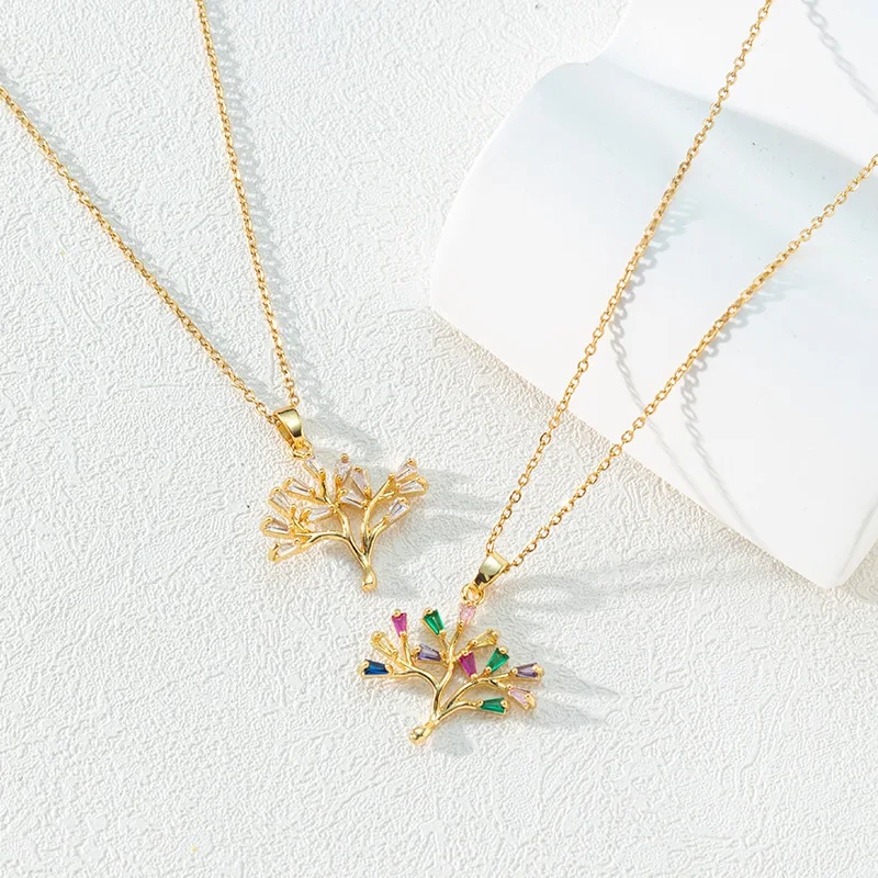 

European And American Sunflower Lifte Tree Necklace Of Sweater Chain Ornaments
