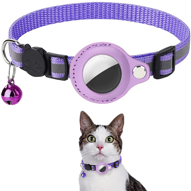 

Airtag Case Collar for Cats with Finder Protective Case for Anti Lost Locator Tracker Dog Accessories Reflective Pet Collars