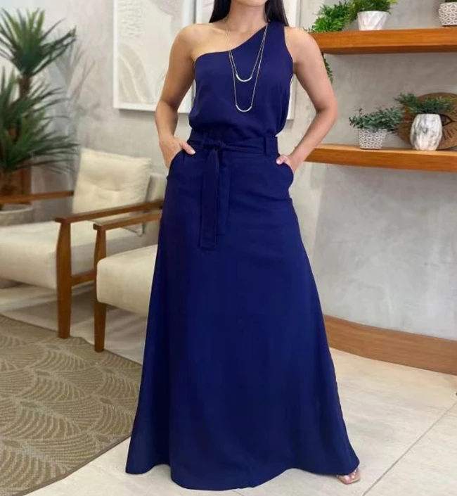 Женский комплект классического костюма Элегантный однотонный без рукавов с