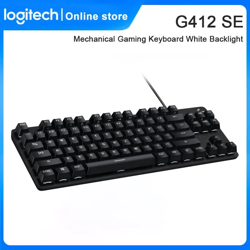 

Механическая игровая клавиатура Logitech G412 SE, беласветодиодный светодиодная подсветка, USB, совместима с Windows и macOS