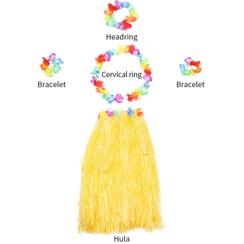 Женский Комплект Танцевального Костюма Хула С Браслетами И Юбкой-гирляндой