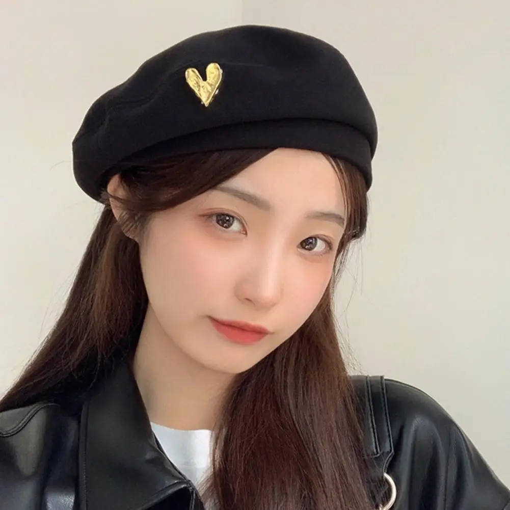 

Stylish Winter Hat Flat Dome Comfy Beret Cap Autumn Winter Women Solid Color Beret Cap