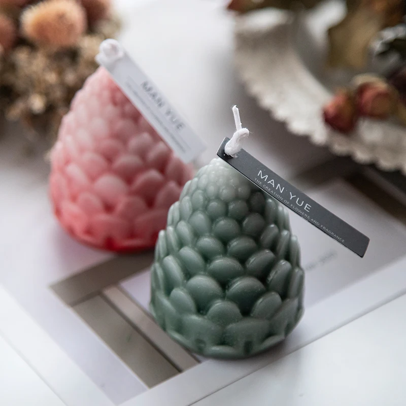 

MYUE Eight Pine Cone Mold Food Grade Silicone Diy Scented Candle Modeling Candle Home Accessories Christmas Gift 250g