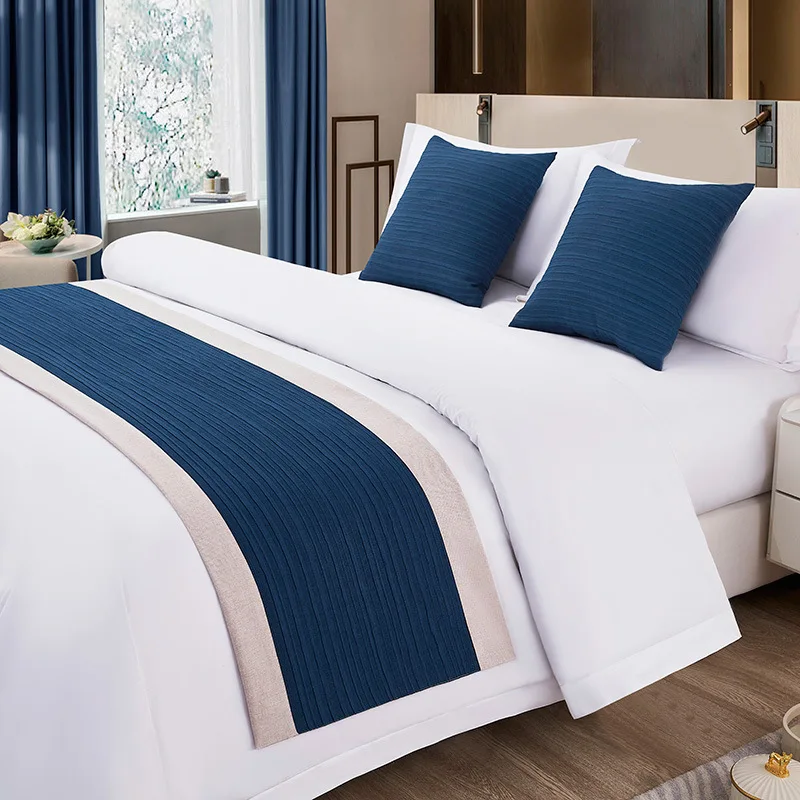 

Новое однотонное полотенце для кровати, выделенная кровать для отеля с полотенцем и флагом детской кровати, роскошное простое покрывало для кровати для дома и гостиницы