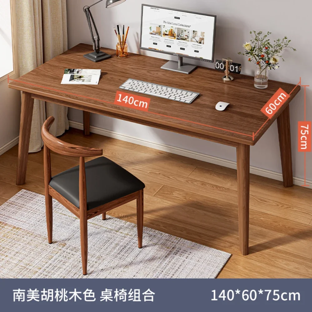 Длинный стол ножки из цельного дерева двойной простой офисный компьютер