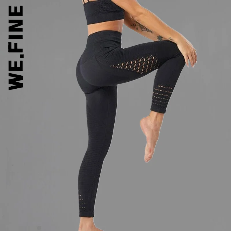 

We.Fine Fashion Seamless Women Push Up Sporty Leggings For Women Tights Tights Yoga Pants Gym Scrunch Female Sports Leggings
