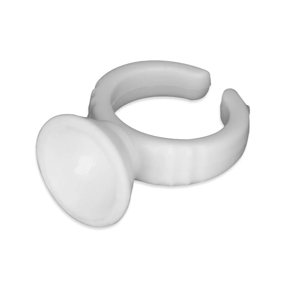 

A Set of 100pcs Glue Holders Rings Eyelash Extensions Kit (White)