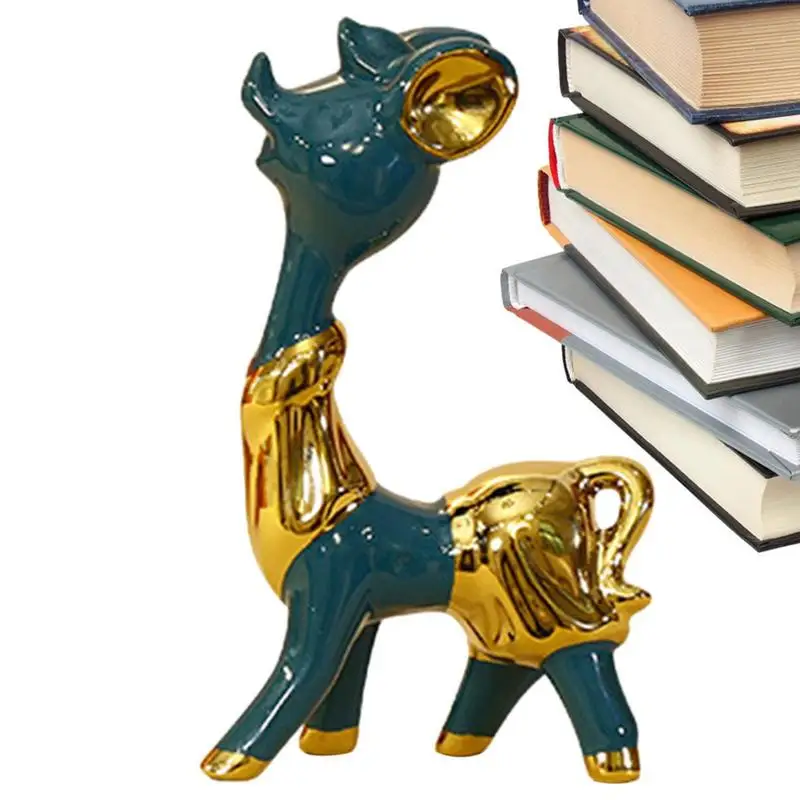 

Статуэтка оленя и статуэтки животных, статуэтка искусственных скульптур, фигурка оленя, рождественские украшения, настольное украшение для коллекции