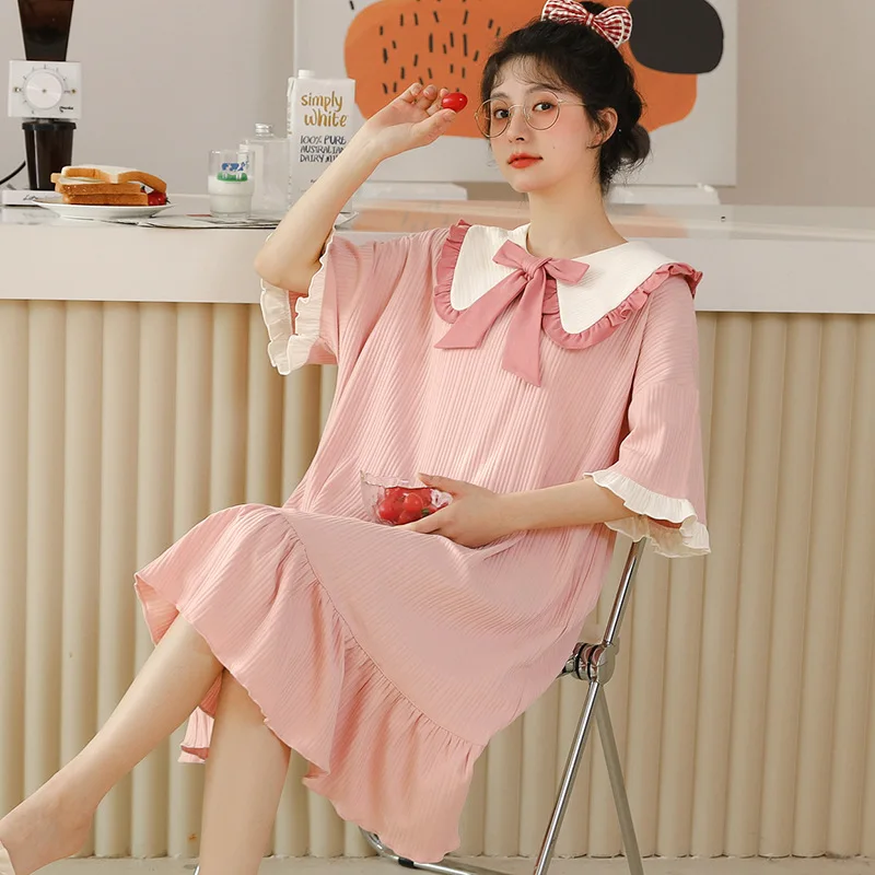 Summer Womens Princess Dress White Sleeveless Sleepshirts Vintage Lady Girls Nightgowns Nightdress Royal Style Pajamas Sleepwear